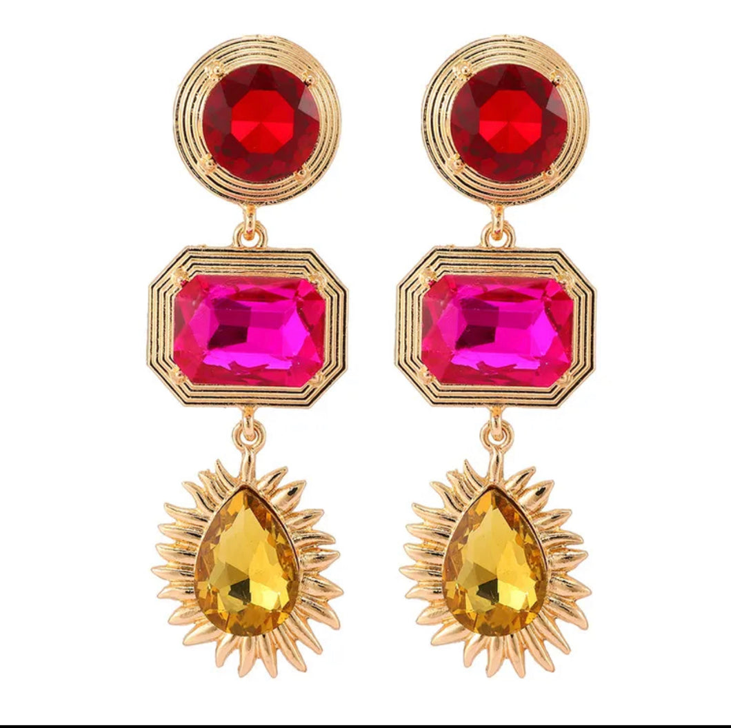 Water drop Bejeweled Earring